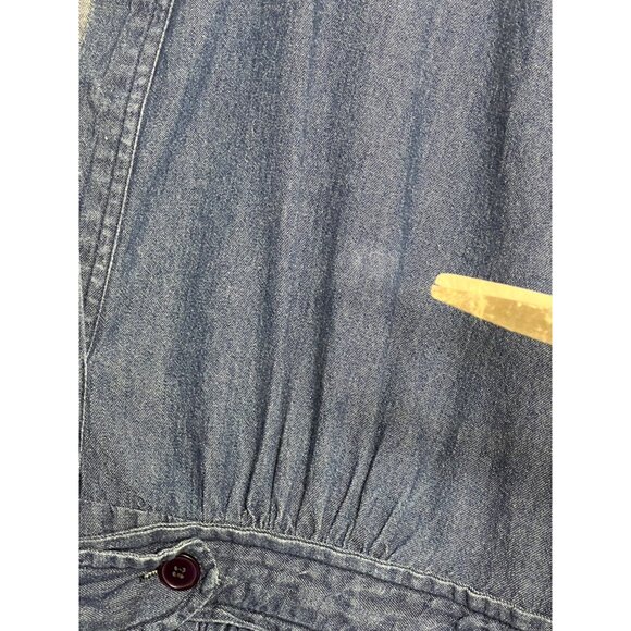 Denim 24/7 Women Plus Size 22W Blue Denim Casual Dress Waist Tie Cotton Comfy - Picture 9 of 16